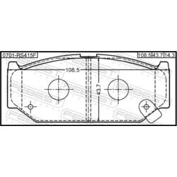 Sada brzdových platničiek kotúčovej brzdy FEBEST 0701-RS415F - obr. 1