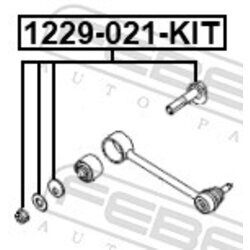 Skrutka pre nastavenie odklonu kolesa FEBEST 1229-021-KIT - obr. 1