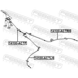 Ťažné lanko parkovacej brzdy FEBEST 14100-ACTLH - obr. 1