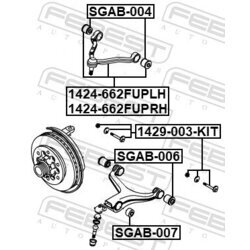 Rameno zavesenia kolies FEBEST 1424-662FUPLH - obr. 1