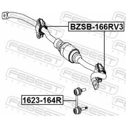 Uloženie priečneho stabilizátora FEBEST BZSB-166RV3 - obr. 1