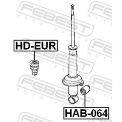 Puzdro, tlmič FEBEST HAB-064 - obr. 1