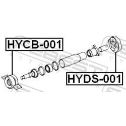 Stredové ložisko kĺbového hriadeľa FEBEST HYCB-001 - obr. 1