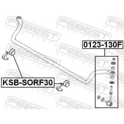 Uloženie priečneho stabilizátora FEBEST KSB-SORF30 - obr. 1