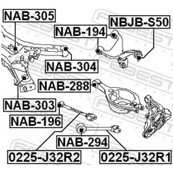 Uloženie tela nápravy FEBEST NAB-305 - obr. 1