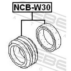 Stredové ložisko kĺbového hriadeľa FEBEST NCB-W30 - obr. 1