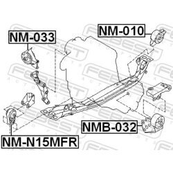 Uloženie motora FEBEST NM-N15MFR - obr. 1