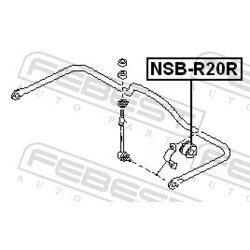 Uloženie priečneho stabilizátora FEBEST NSB-R20R - obr. 1
