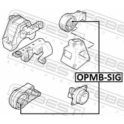 Uloženie motora FEBEST OPMB-SIG - obr. 1