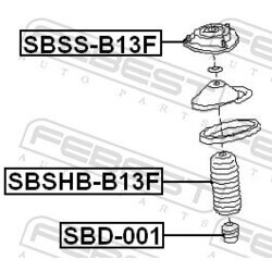 Ochranný kryt/manžeta tlmiča pérovania FEBEST SBSHB-B13F - obr. 1