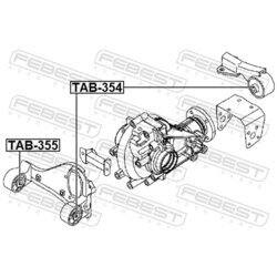 Uloženie, diferenciál FEBEST TAB-355 - obr. 1