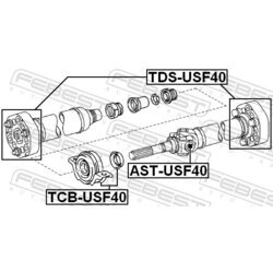 Kĺb pozdĺžneho hriadeľa FEBEST TDS-USF40 - obr. 1