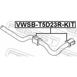 Uloženie priečneho stabilizátora FEBEST VWSB-T5D23R-KIT - obr. 1