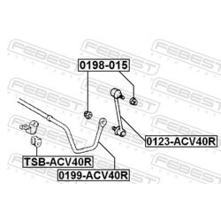 Tyč/Vzpera stabilizátora FEBEST 0123-ACV40R - obr. 1