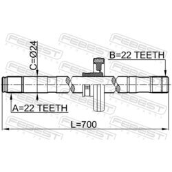 Hnací hriadeľ FEBEST 0212-B10ATRH - obr. 1