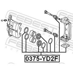 Opravná sada brzdového strmeňa FEBEST 0375-YD2F - obr. 1