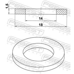 Tesniaci krúžok výpustnej skrutky oleja FEBEST 88430-141815A - obr. 1