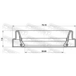 Radiálny tesniaci krúžok hnacieho hriadeľa FEBEST 95FDY-57700808C - obr. 1