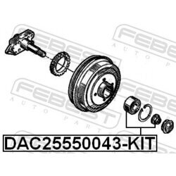 Ložisko kolesa - opravná sada FEBEST DAC25550043-KIT - obr. 1