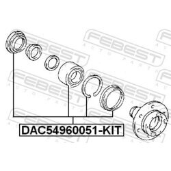 Ložisko kolesa - opravná sada FEBEST DAC54960051-KIT - obr. 1