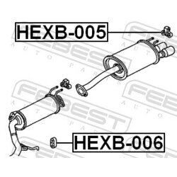 Montážna sada pre výfukový systém FEBEST HEXB-006 - obr. 1
