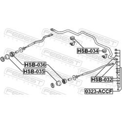 Uloženie priečneho stabilizátora FEBEST HSB-034 - obr. 1