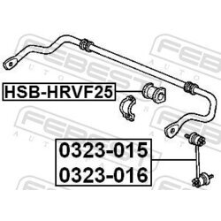 Uloženie priečneho stabilizátora FEBEST HSB-HRVF25 - obr. 1