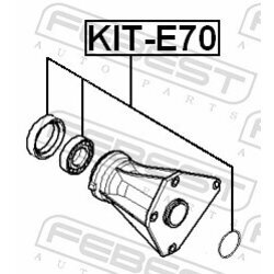 Ložisko hnacieho hriadeľa FEBEST KIT-E70 - obr. 1