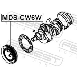 Remenica kľukového hriadeľa FEBEST MDS-CW6W - obr. 1