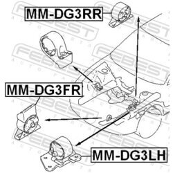 Uloženie motora FEBEST MM-DG3LH - obr. 1