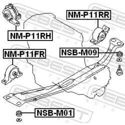 Uloženie motora FEBEST NM-P11RH - obr. 1