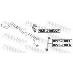 Uloženie priečneho stabilizátora FEBEST NSB-J10E22F - obr. 1