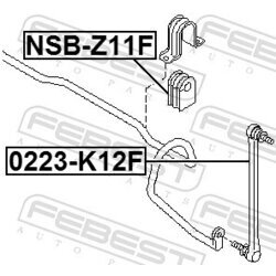 Uloženie priečneho stabilizátora FEBEST NSB-Z11F - obr. 1