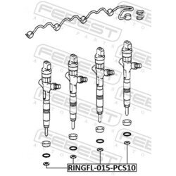 Tesniaci krúžok vstrekovacieho ventilu FEBEST RINGFL-015-PCS10 - obr. 1