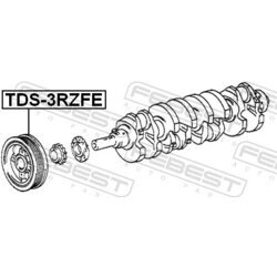 Remenica kľukového hriadeľa FEBEST TDS-3RZFE - obr. 1
