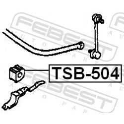 Uloženie priečneho stabilizátora FEBEST TSB-504 - obr. 1