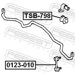 Uloženie priečneho stabilizátora FEBEST TSB-798 - obr. 1