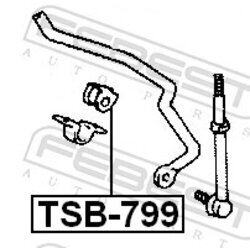 Uloženie priečneho stabilizátora FEBEST TSB-799 - obr. 1