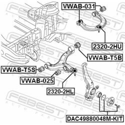 Uloženie riadenia FEBEST VWAB-031 - obr. 1