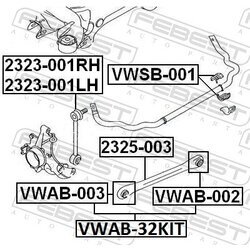 Uloženie riadenia FEBEST VWAB-32KIT - obr. 1