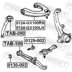 Rameno zavesenia kolies FEBEST 0124-GX100LH - obr. 1