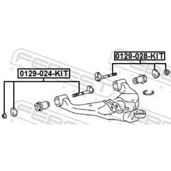 Skrutka pre nastavenie odklonu kolesa FEBEST 0129-024-KIT - obr. 1