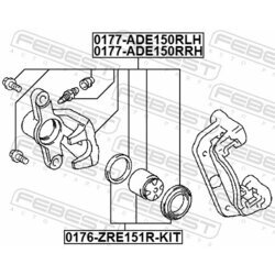 Brzdový strmeň FEBEST 0177-ADE150RRH - obr. 1