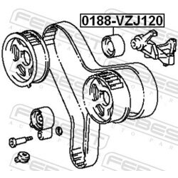 Obehová/vodiaca kladka ozubeného remeňa FEBEST 0188-VZJ120 - obr. 1
