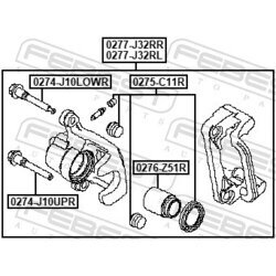 Brzdový strmeň FEBEST 0277-J32RL - obr. 1