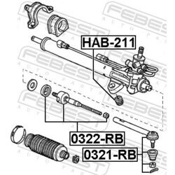 Axiálny čap tiahla riadenia FEBEST 0322-RB - obr. 1