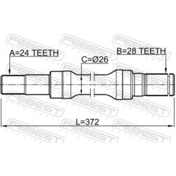 Hnací hriadeľ FEBEST 0512-M323RH - obr. 1