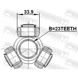 Trojkríž hnacieho hriadeľa FEBEST 2116-FOC20 - obr. 1