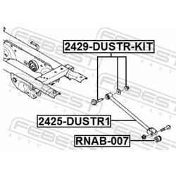 Skrutka pre nastavenie odklonu kolesa FEBEST 2429-DUSTR-KIT - obr. 1