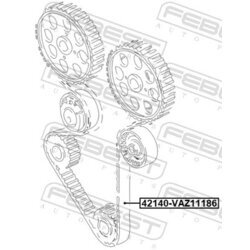 Ozubený remeň FEBEST 42140-VAZ11186 - obr. 1